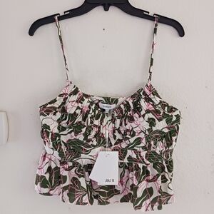 Parker Floral Peplum Bold Print‎ Top